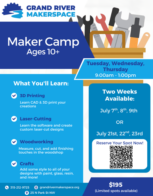 Summer Camps at Grand River Makerspace — Register Now!