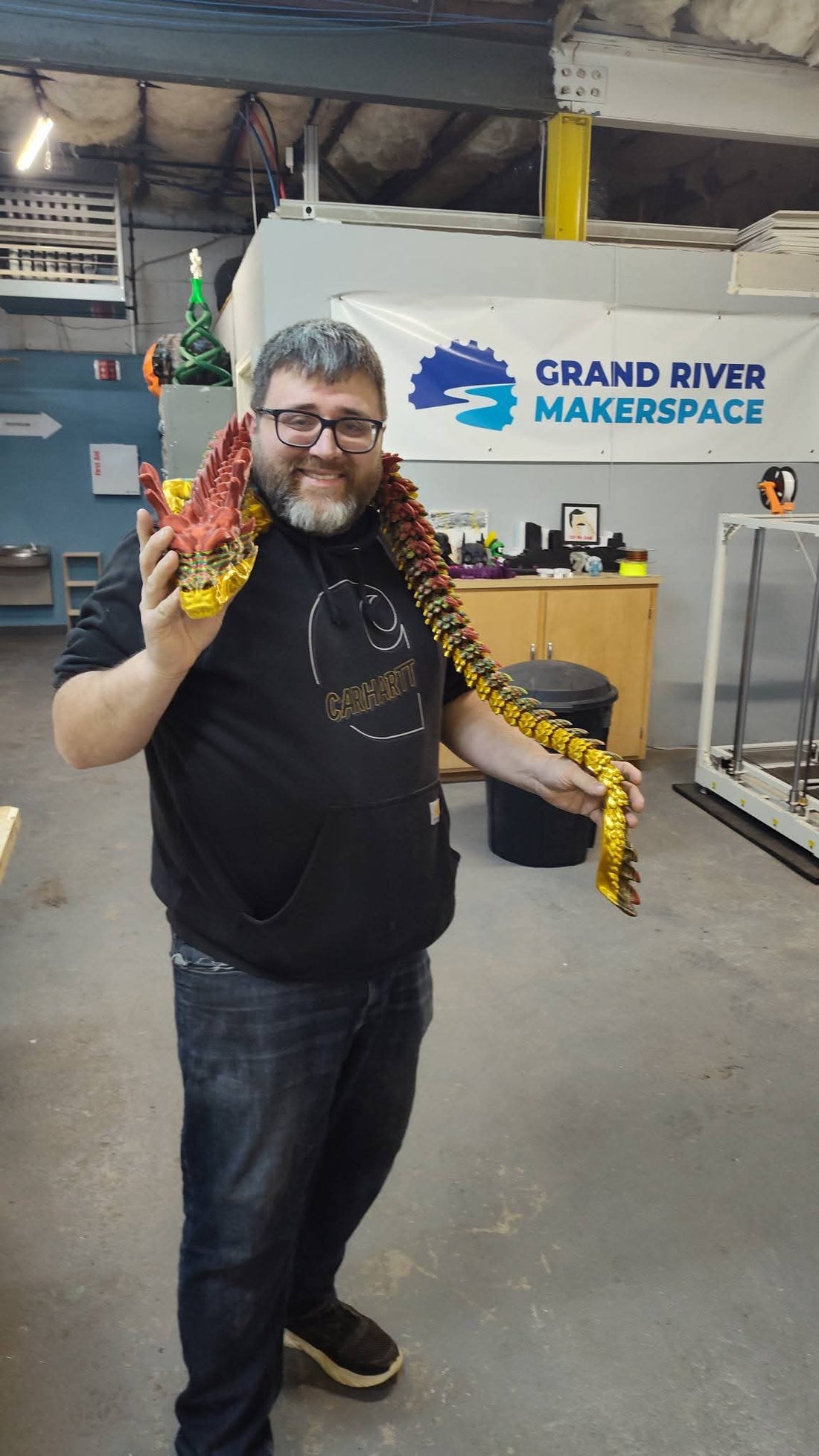 Giant 3D-Printed Dragon Giveaway at Grand River Makerspace